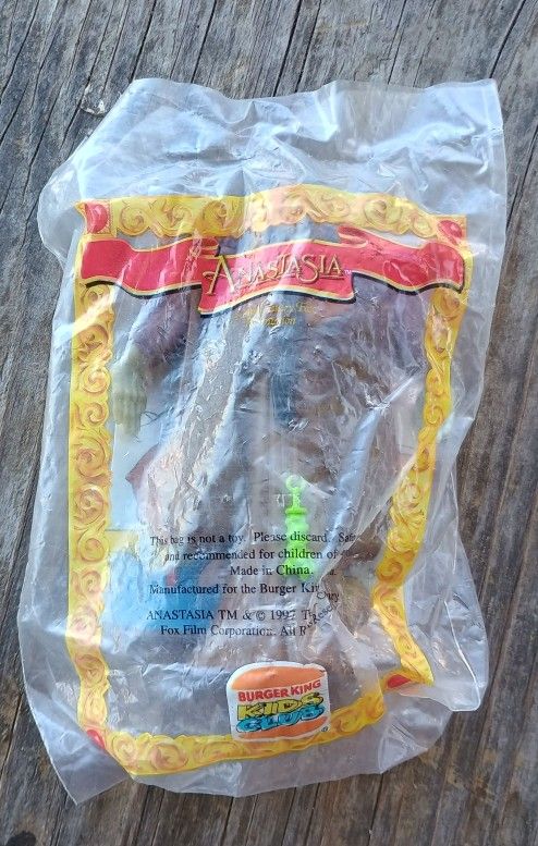 Vintage 1997 Burger King Kids Club BRAND NEW Anastasia Rasputin Action Figure - Rare Vintage 1990's Burger King Toy