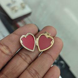 10kt Real Gold Heart Locket Pendant 