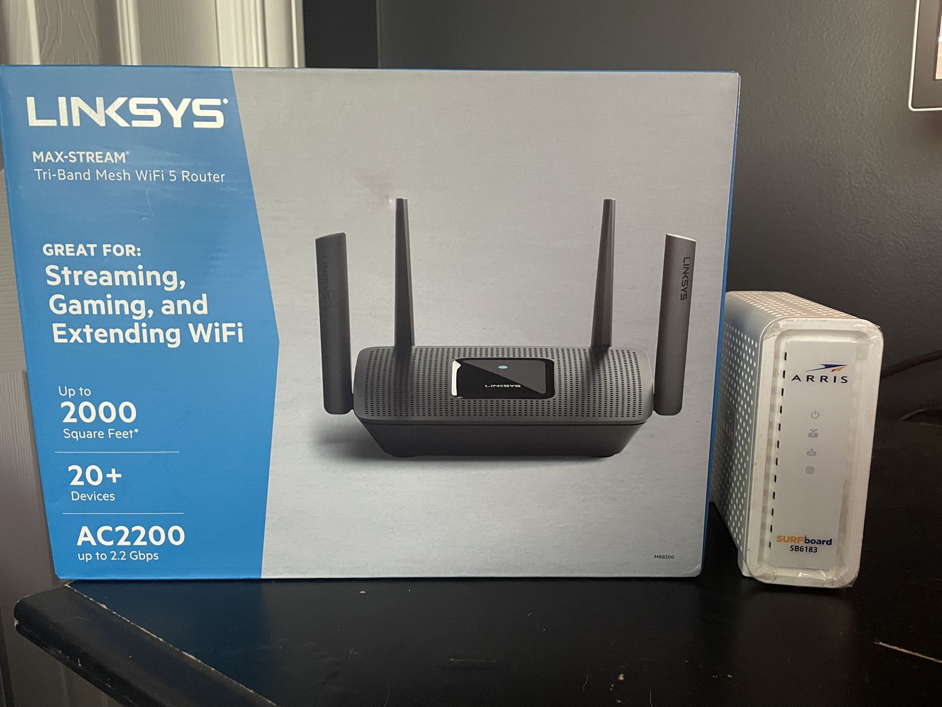 Linksys Streaming, Gaming and extending Router with Aris Modem