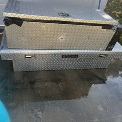 Aluminum Diamond Plate Tool Boxes – BOTH for $150