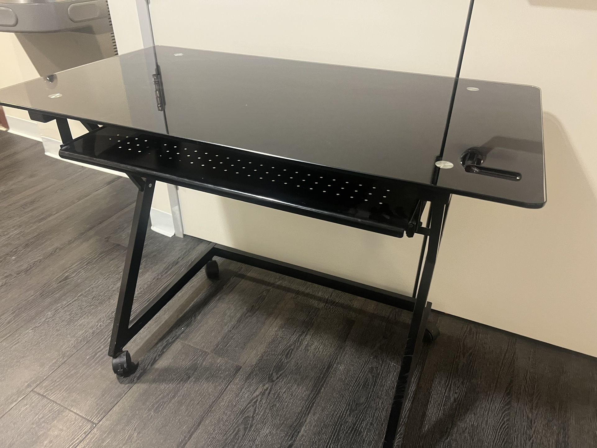 Metal/ Glass Desk 39 Wide 29.5 Tall