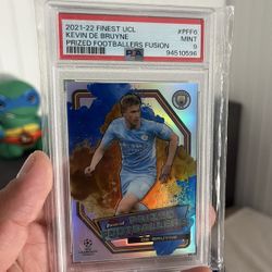 2022-22 Finest UCL Kevin De Bruyne Prized Footballers Fusion PSA 9 