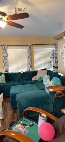 Customized Teal blue green comfortable couch couch