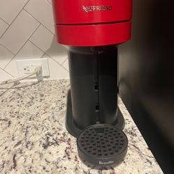 Nespresso Vertuo Next Coffee and Espresso Machine by Breville, Cherry Red, 1.1 Liters