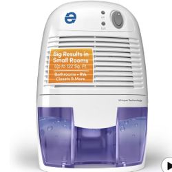 Dehumidifier with Auto Shut Off and Restart for small spaces in your Home EDV-1100 Whisper-quiet 16 OZ 
