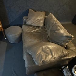 Restoration Hardware Luxury Cloud Leather Sofa