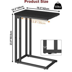 Amazon “C” Shaped Nightstand In White 