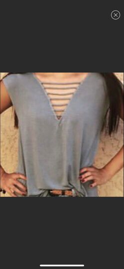 American eagle sleeveless top. size small color olive green