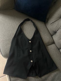 Black halter top