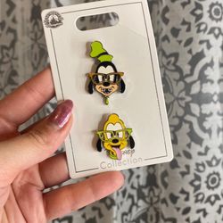 Disney Goofy and Pluto nerd pins