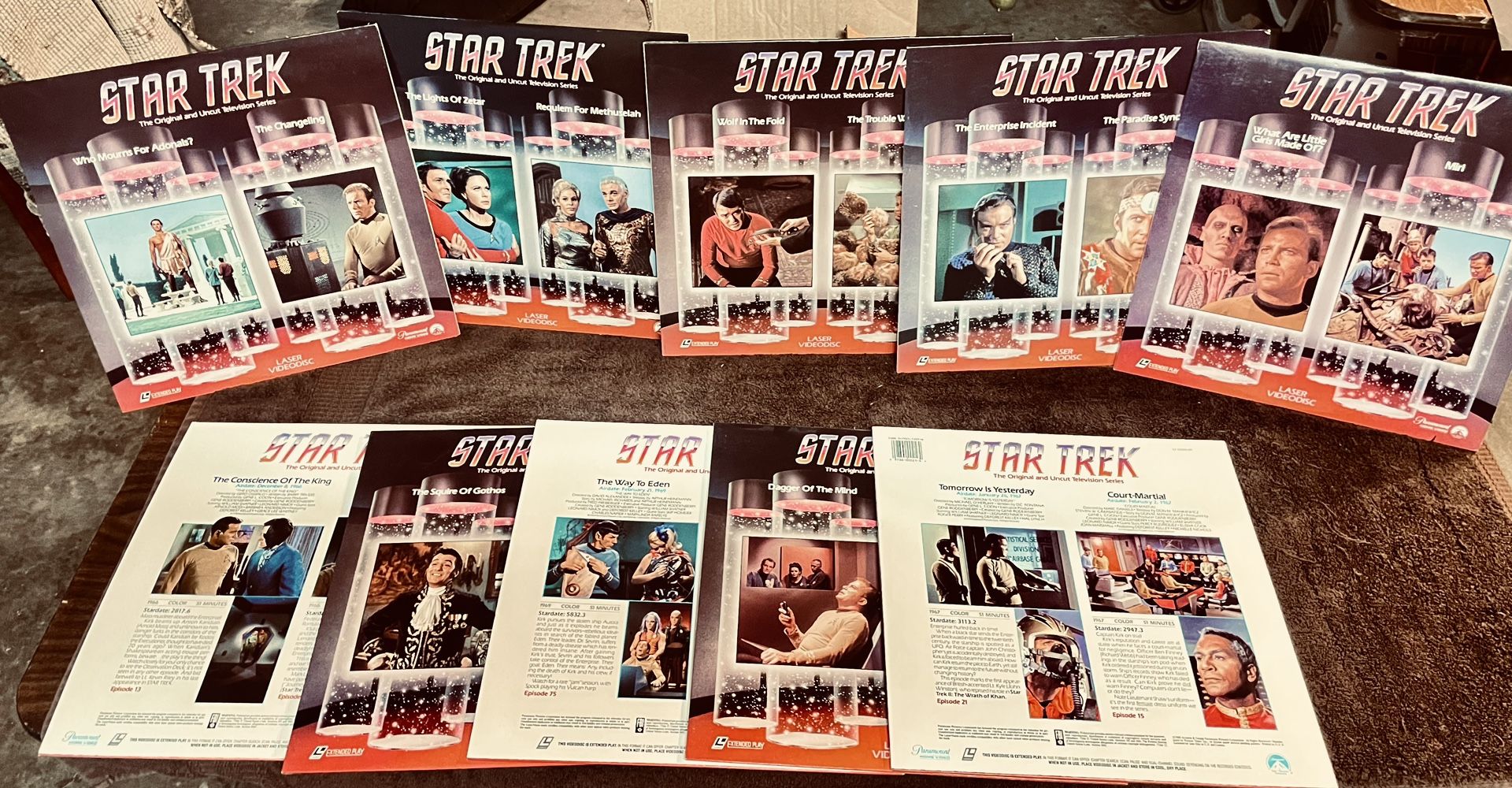 Star Trek Original TV Series 10 Laser Disc Bundle 