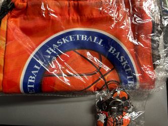 Basketball Drawstring Bags & Keychains 10 Count