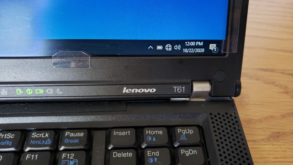 Lenovo T61 laptop.
