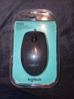 Logitech M100 full-sized corded mouse