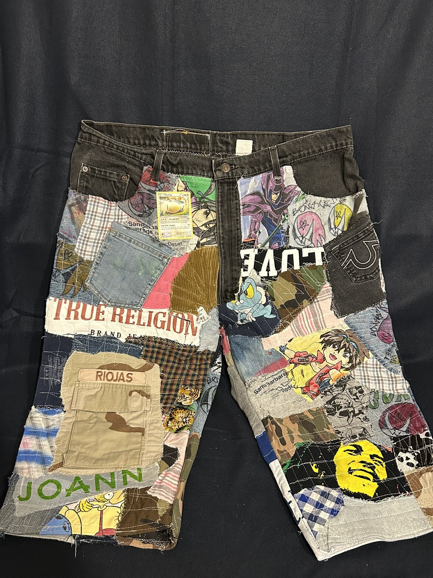 Vintage Patchwork Denim Levis Jeans 560 Loose Fit Distressed Rare Find Collector