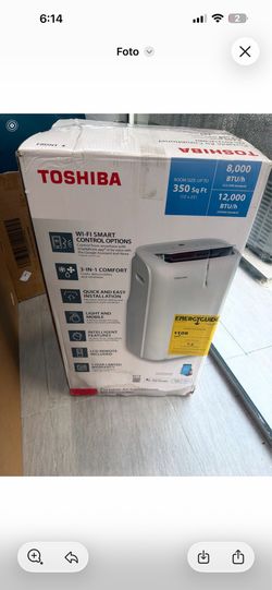 Toshiba Portable Air Conditioner 12,000 BTU Wi-Fi- like new