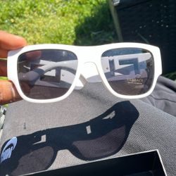 VERSACE VE4403 314/87 57mm White Dark Grey Men's Sunglasses