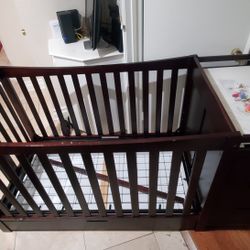 Graco Crib With Cabinet Dark Brown