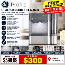 GE Profile Opal 2.0 Nugget Ice Maker + Side Tank – $300