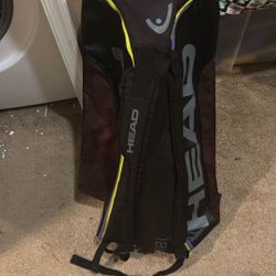 Purple & Yellow  Tennis Bag