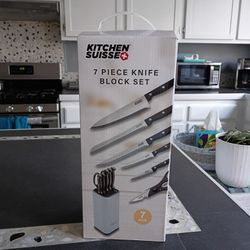 7 pc  Knife Set with Wooden Block 