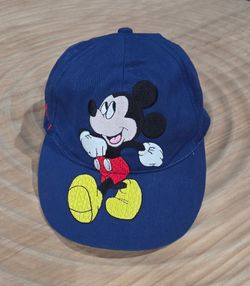 Disneyland Resort Vintage Mickey Mouse Embroidered Snapback Hat YOUTH SIZE