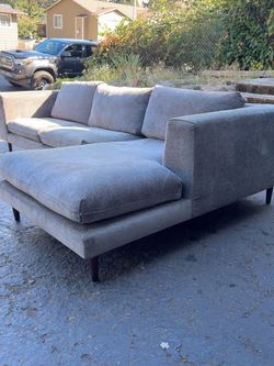 Dania Furniture 103” Grey Chaise Sectional Sofa