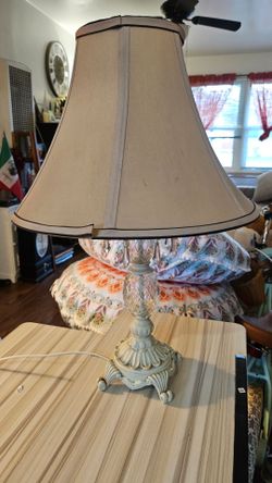 Vintage Victorian Lamp with dangling crystals