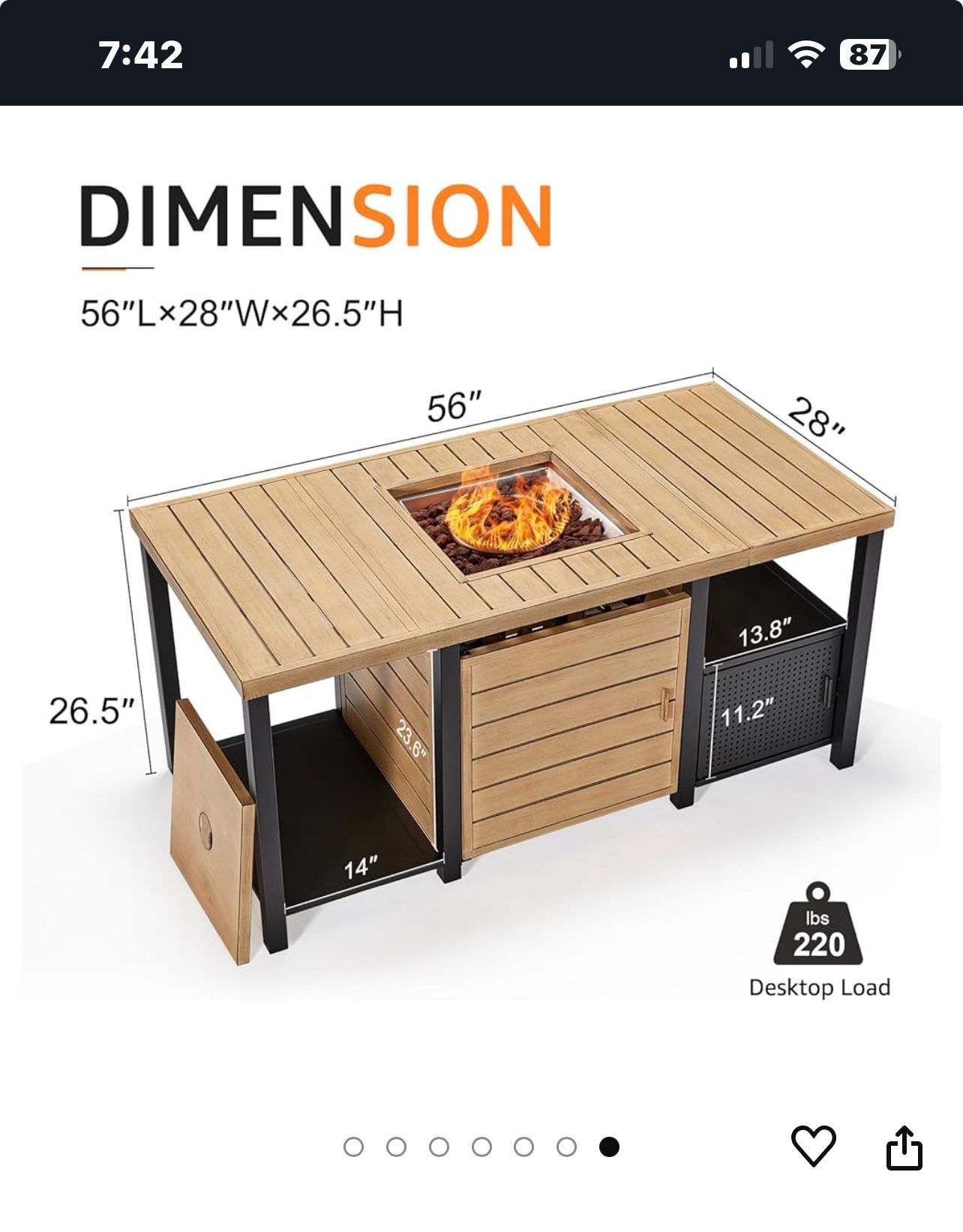 Outdoor Gas Fir “coffee Table”