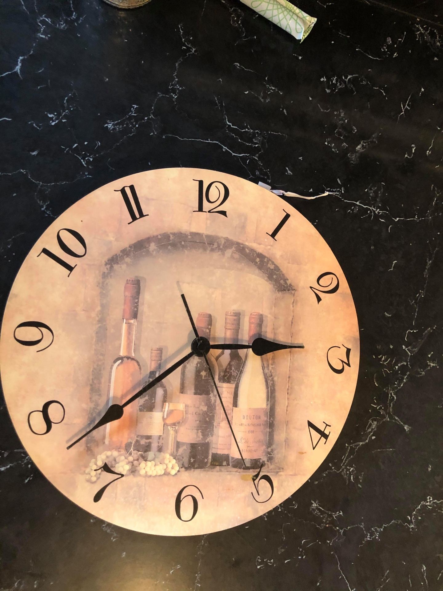 Wine kitchen clock