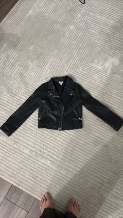 Black Faux Leather Moto Jacket