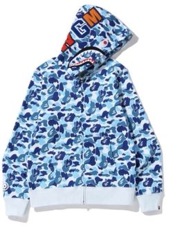 BAPE Shark Full-Zip Hoodie Blue Camo