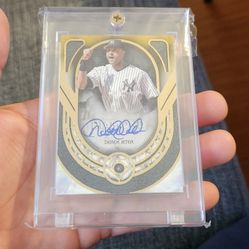 Derek Jeter Autographed Diamond Icons Super Rare 1/1 