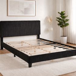Black full size bed frame