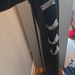 Sexy Black Open Sided Dress