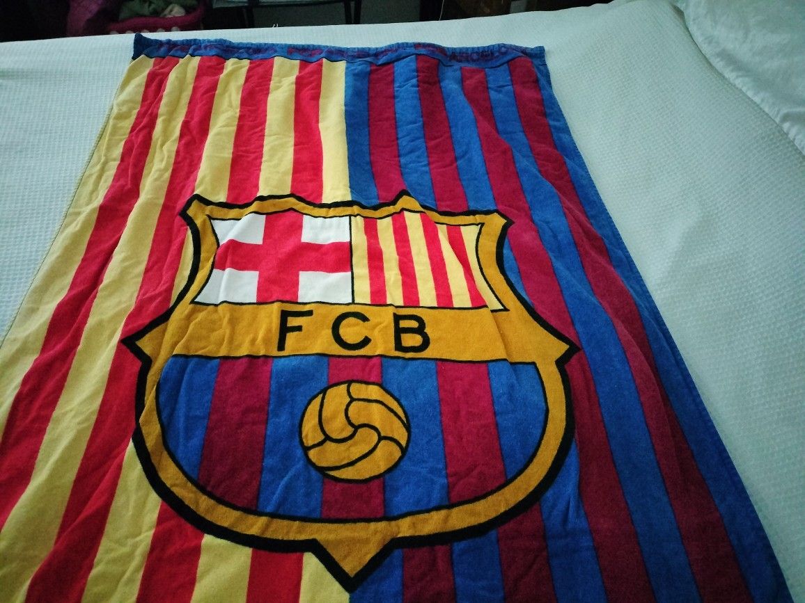 FC Barcelona Beach Towel And Flag