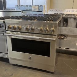 Jenn Air 36”wide All Gas Range Stove Stainless Steel 