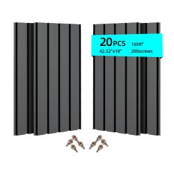 Metal Roof Panel length 42.5 IN Galvanized Roof Panels 20 PCS Waterproof Heavy Duty Metal Roof Panels for Outdoor House Storage Stables Patio Garages 