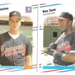 Atlanta Braves 1988 Fleer Baseball Cards Team Set 