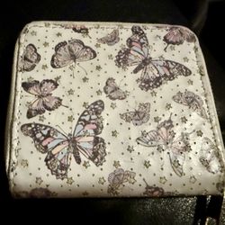 Butterfly Sparkle Zipper Wallet 