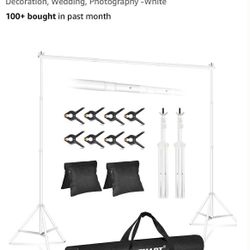 EMART Backdrop Stand 10x8.5ft(WxH) Photo Studio Adjus Background Stand Support kit 2 Crossbars NEW 