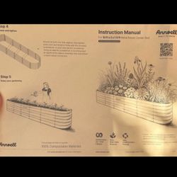 Galvanized Raised Garden Bed For 10 ft x 2 x 1.5 ft