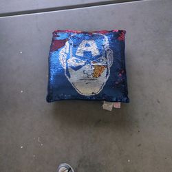 Captain America And Iron Man Sequin Pillow