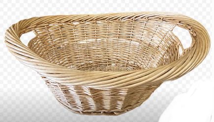 Large wicker laundry basket
