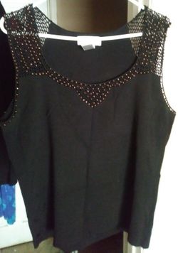 Nine west 2X sleeveless beaded sweater.