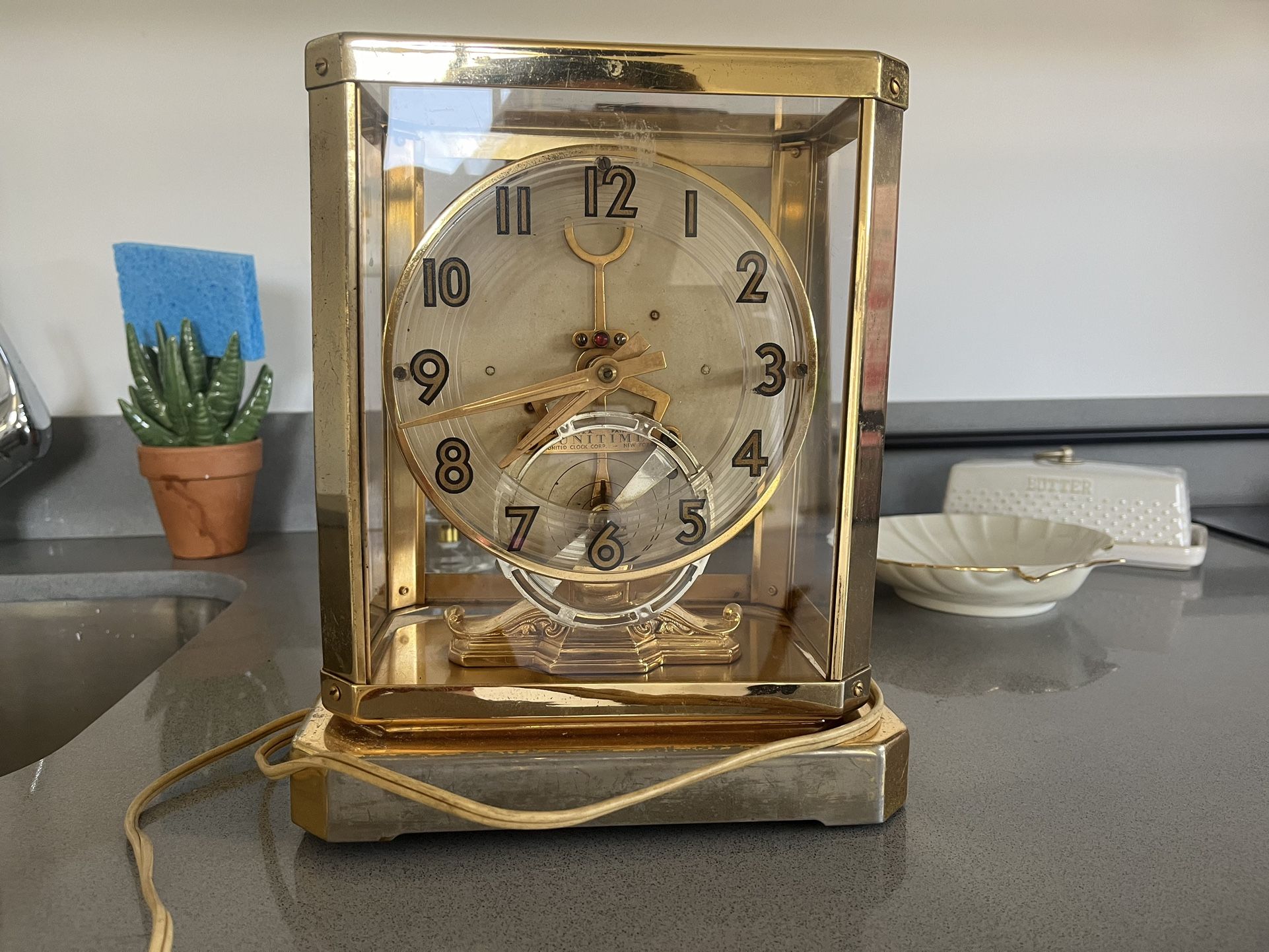 Art Deco Antique Bronze Clock 