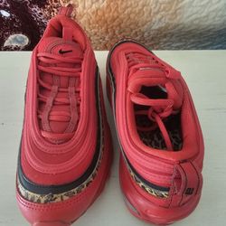 NIKE Womens Red Leopard AIR MAX '97 Sneakers US 7.5