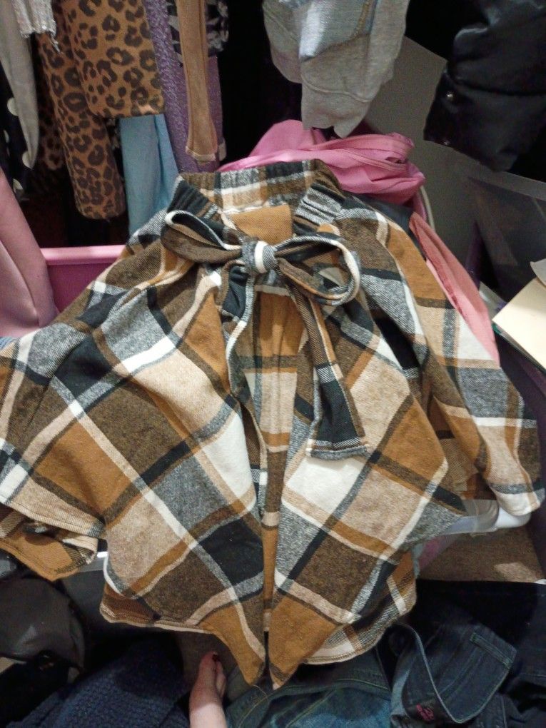 Brown Flannel Skirt Size Small