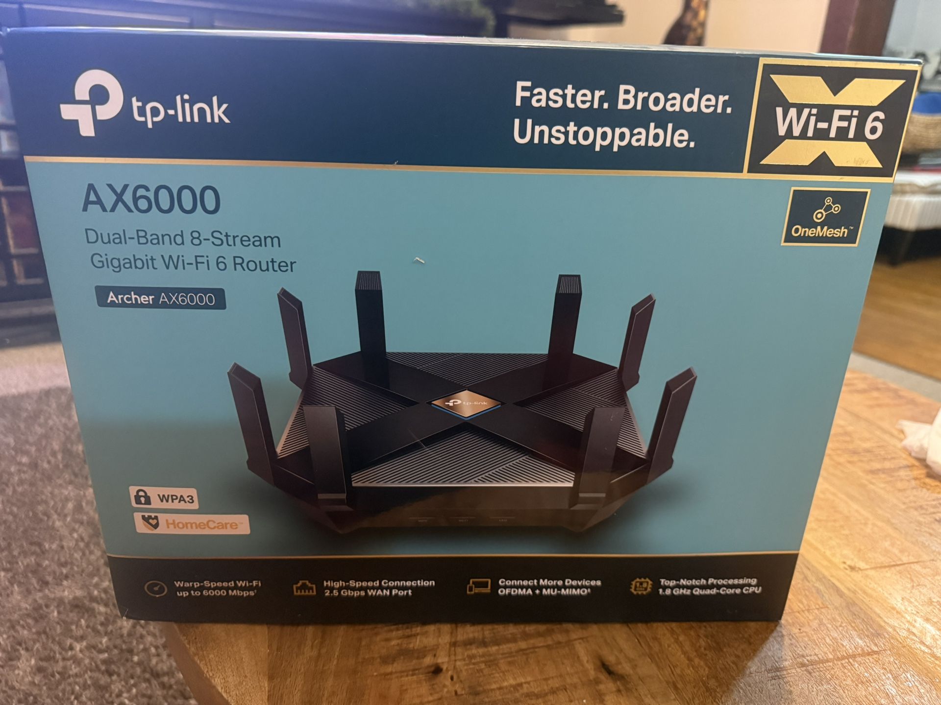 TP Link AX 600 Dual band WiFi 6 Router