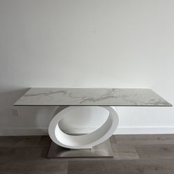 White Marble Console Table – Great Condition